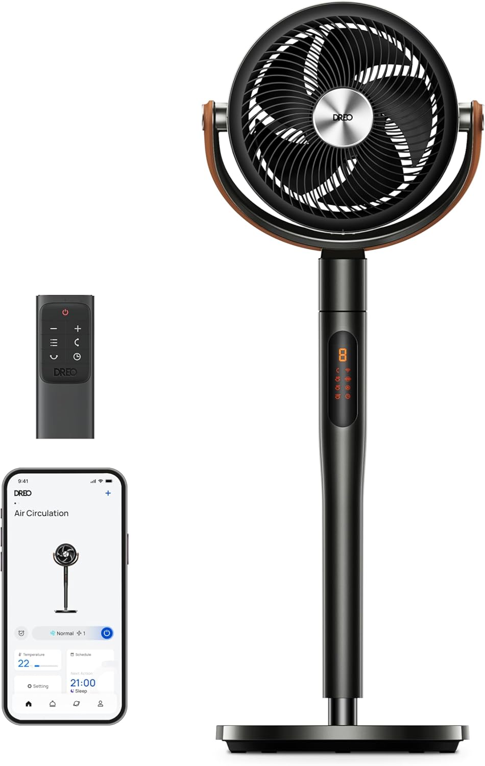 Dreo 43 Inch Smart Standing Fan for Bedroom, 100ft Strong Airflow Fan, DC Motor Silent Floor Fans, 120°+105° Oscillating Pedestal Fans with 12H Timer, 6 Modes, WiFi/Alexa/Remote Control Dreo 43 Inch Smart Standing Fan for Bedroom, 100ft Strong Airflow Fan, DC Motor Silent Floor Fans, 120°+105° Oscillating Pedestal Fans with 12H Timer, 6 Modes, WiFi/Alexa/Remote Control