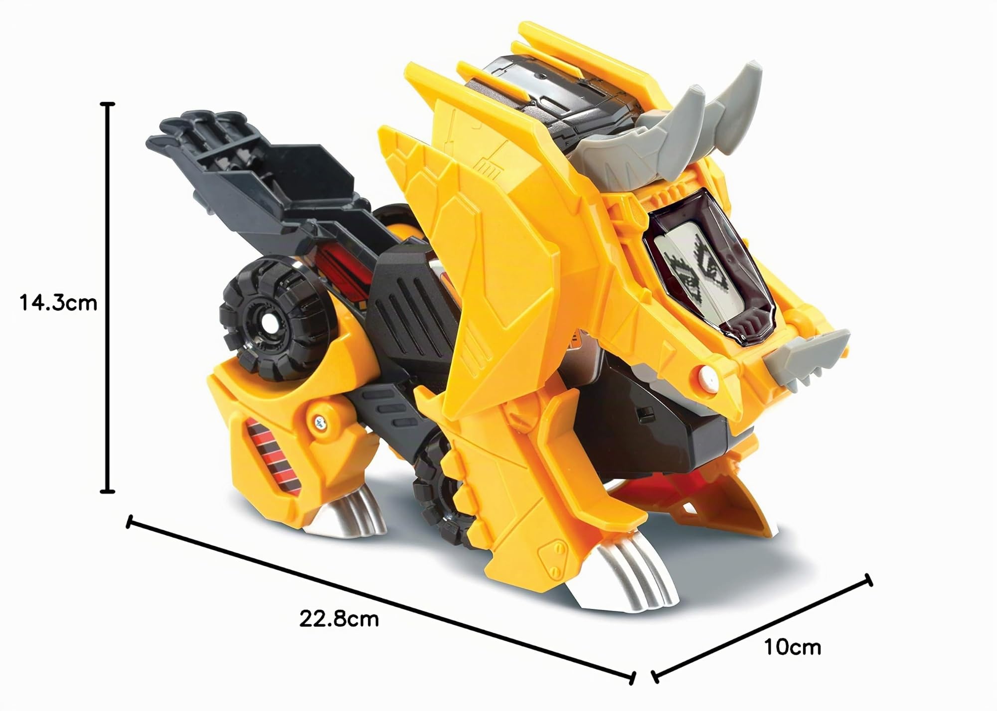 VTech - Switch & Go Dinos, Dinosaure Sonore Molops, Le Super Tricératops, Jouet 2 en 1 Transformable en Bulldozer, Cadeau Enfant Dès 4 Ans - Contenu en Français