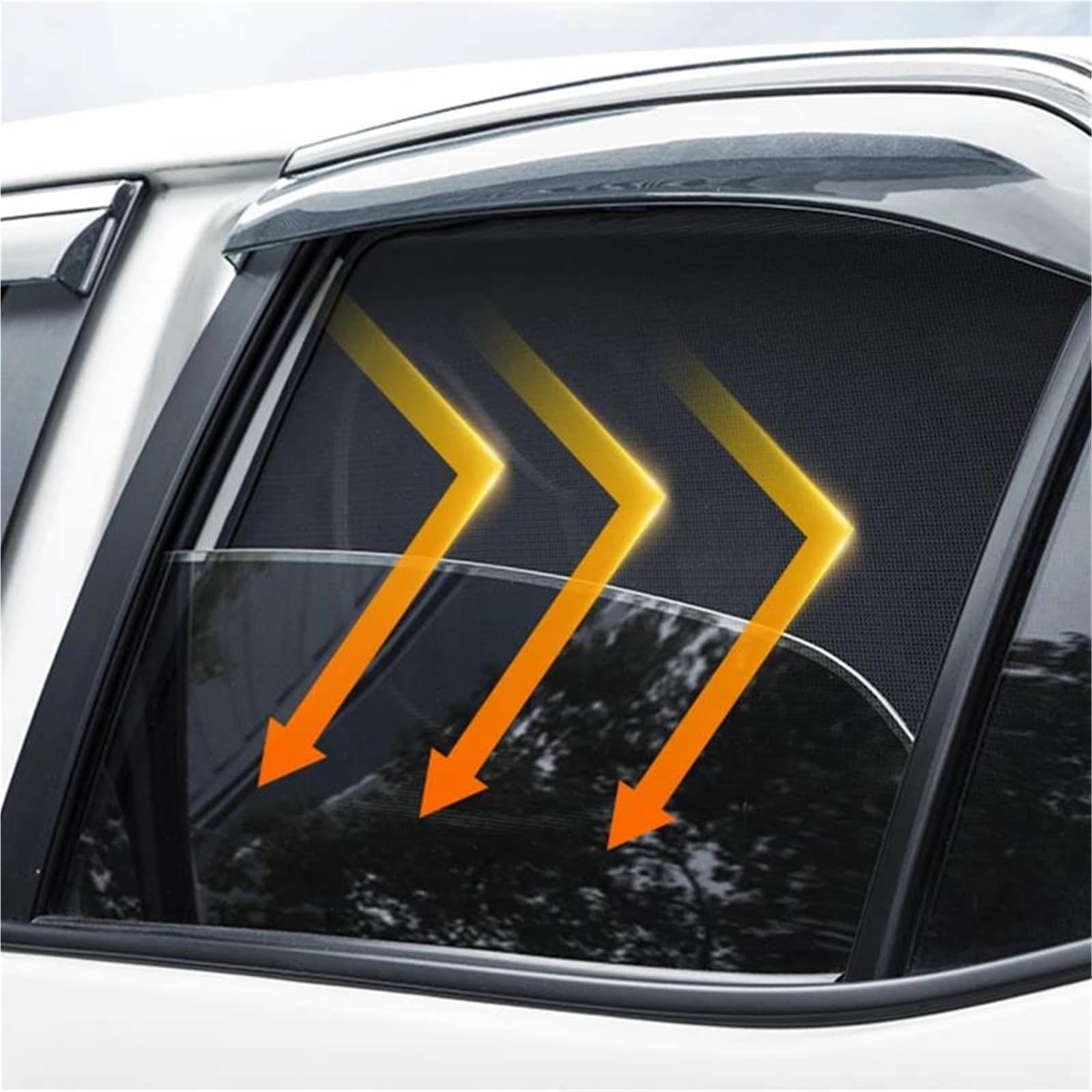 Für 5er G30 (2017–2023) – Magnetischer Sonnenschutz Für Die Windschutzscheibe, Für Die Hinteren Seitenfenster Frontscheibe Sonnenblende(5PCS Hinten)