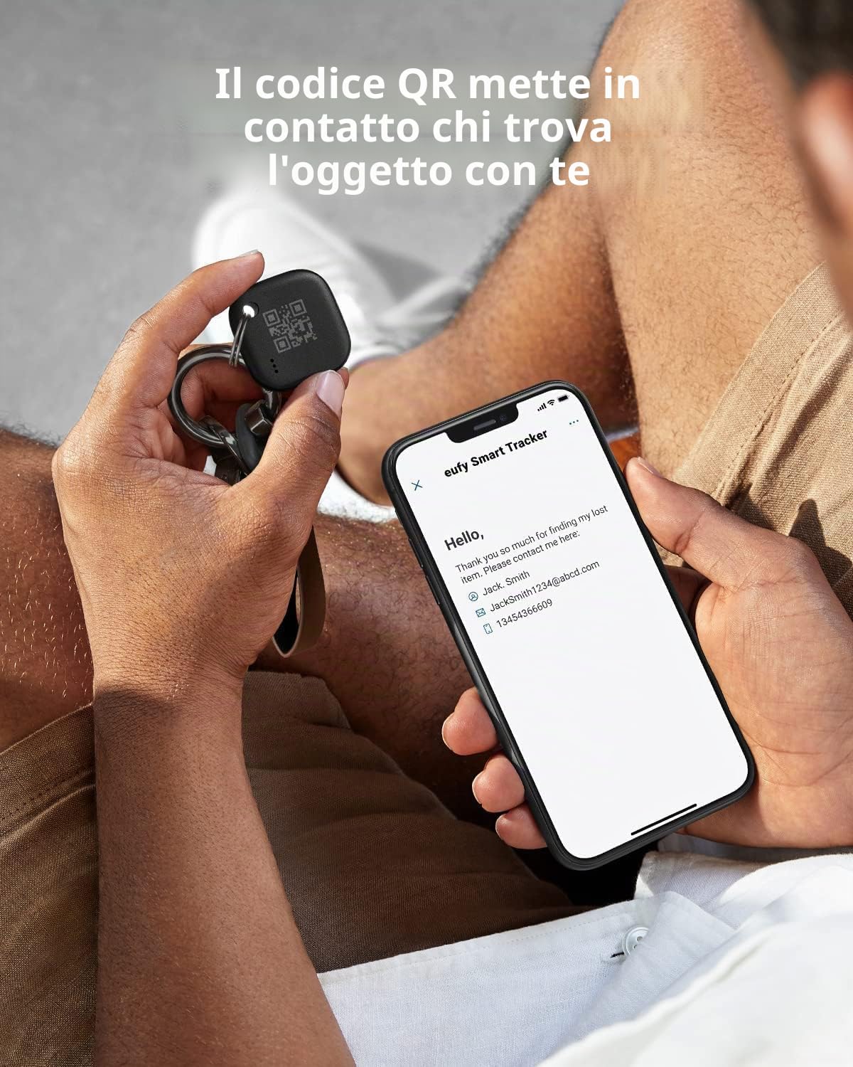 eufy Security SmartTrack Link (nero, confezione da 4) Key Finder compatibile con Apple Find My (iOS) Bluetooth Tracker per auricolari e localizzatore di bagagli