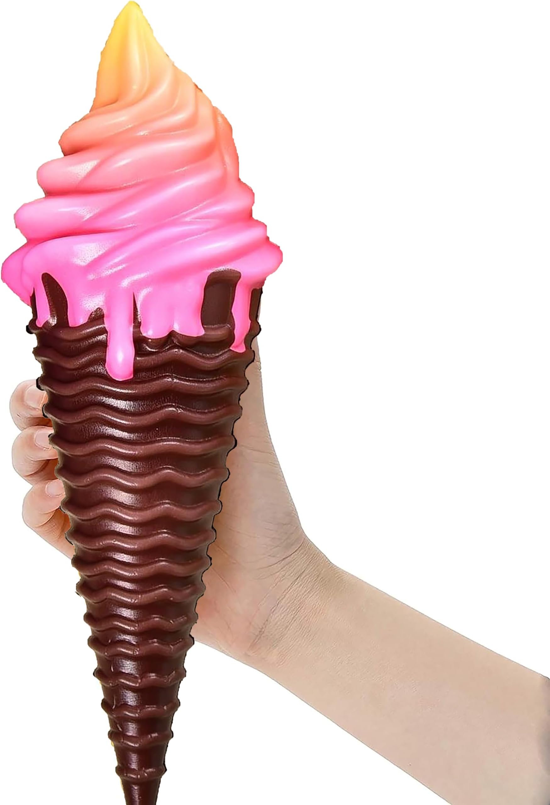 11" inch Squishies Galaxy Torch Ice Cream Jumbo Slow Rising Cute Super Big Squishies Food Toy Kawaii (Brown)
