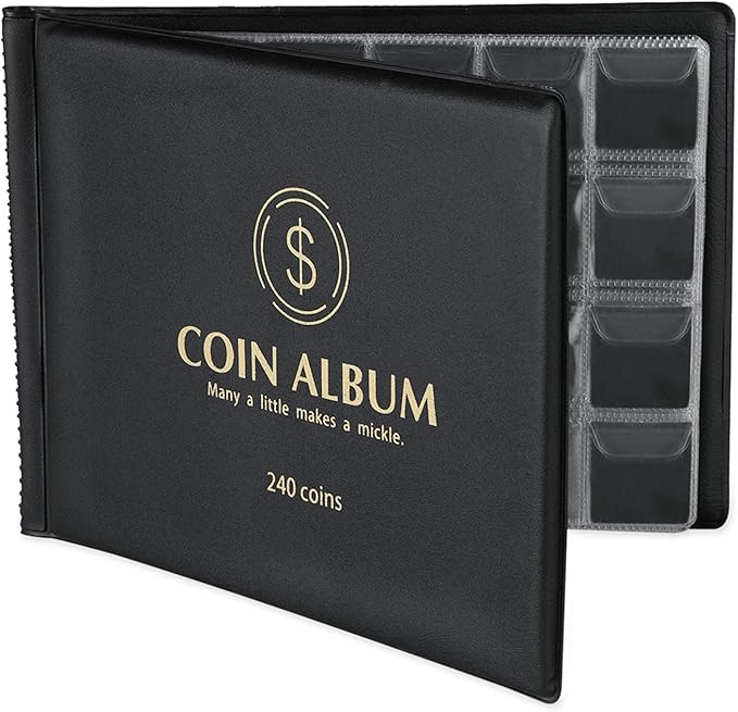 Münzalbum Mit 120 Fächern – Sammelalbum Für Münzen, Briefmarken & Mehr