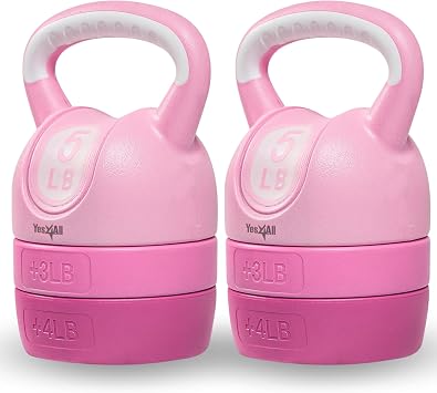 Yes4All Adjustable Cement Kettlebells for Strength Training