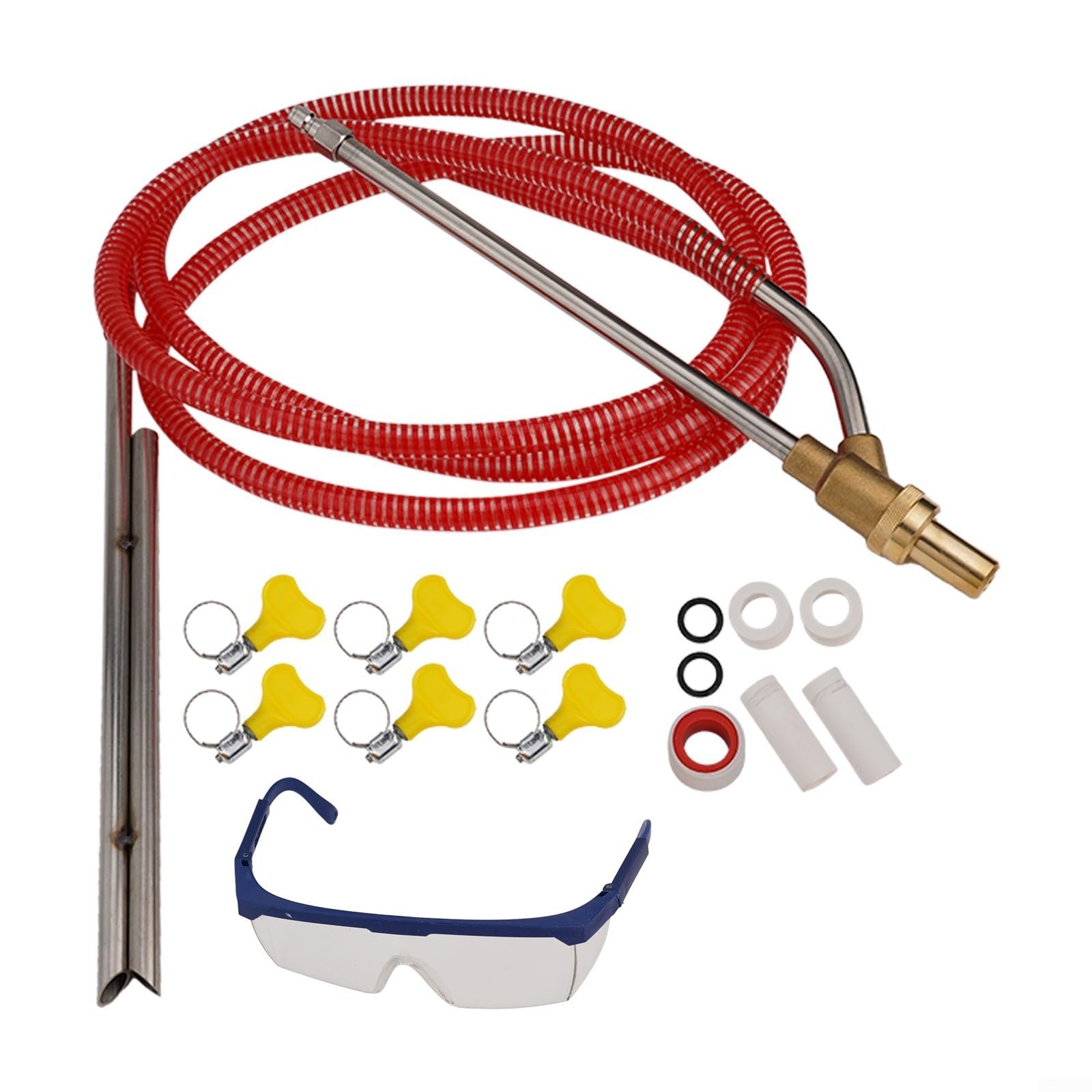 Kit di sabbiatura per idropulitrice con 4 ugelli per rimozione della ruggine per rimuovere la vernice, incisione su vetro, per preparazione di superfici da 1/4 di pollice, connessione rapida