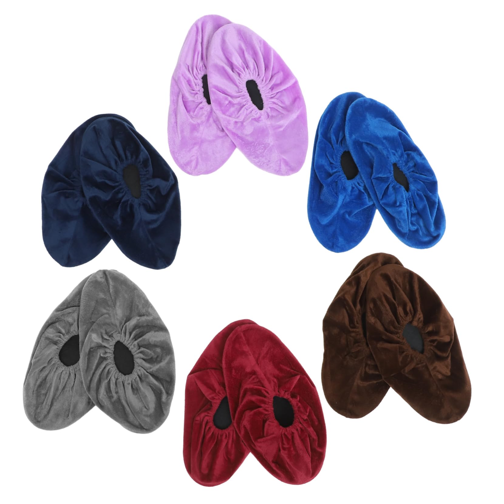 Didiseaon Fuzzy Bowling Shoe Covers Reusable Sports Protectors Non Slip Indoor Footwear for Bowling