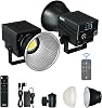 PIXEL Bi-Color Portable LED Video Lighting 60W COB Continuous Output Lighting, Bowen Mount, CRI96, TLCI97, 2.4G/ BT App Control, for Studio, Video Recording