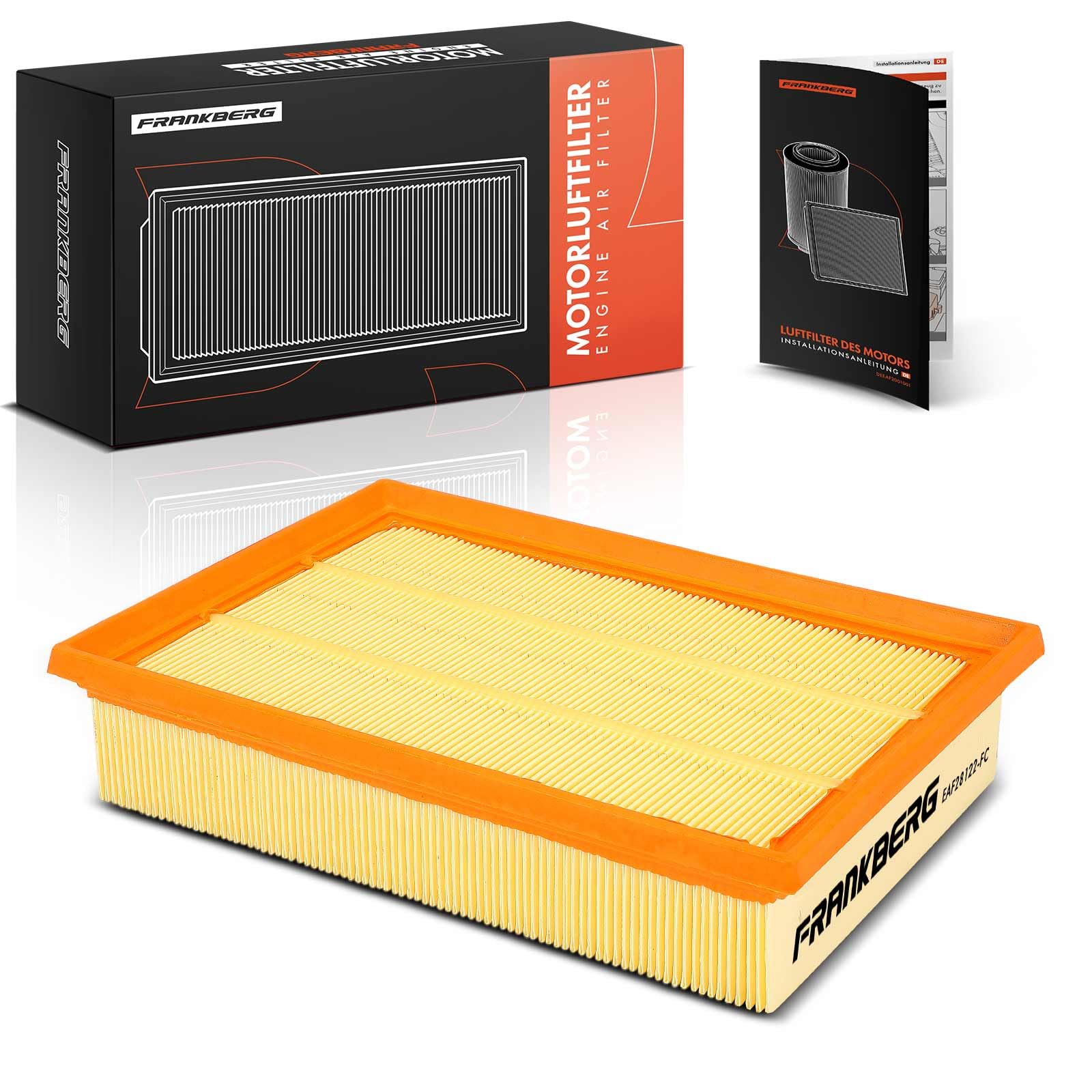 Frankberg Engine Air Filter Compatible with Focus C-Max DM2 Focus II DA DP HCP Focus II Cabriolet Focus II Box/Estate C30 533 S40 II 544 Replace# 3M51-9601-AA