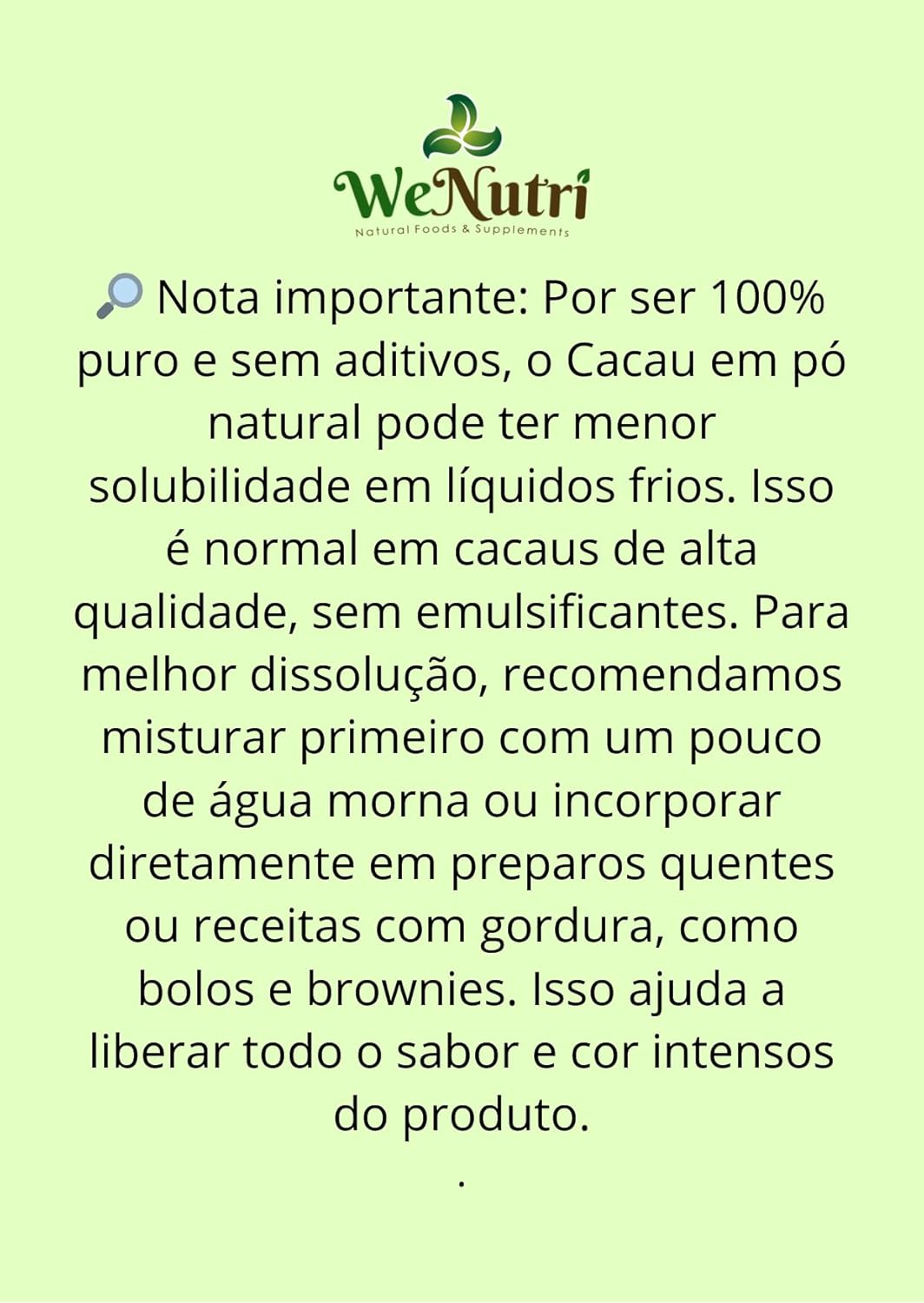 Imagem frontal do produto com fundo verde claro. Imagem frontal do produto com fundo verde claro.