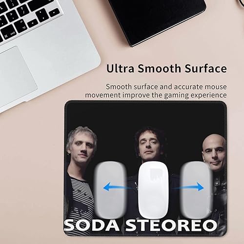 Miniatura 5 de Soda - Alfombrilla para mouse estéreo y música, lavable, base de goma, antideslizante, alfombrilla para mouse de oficina y hogar, 10 x 12 pulgadas