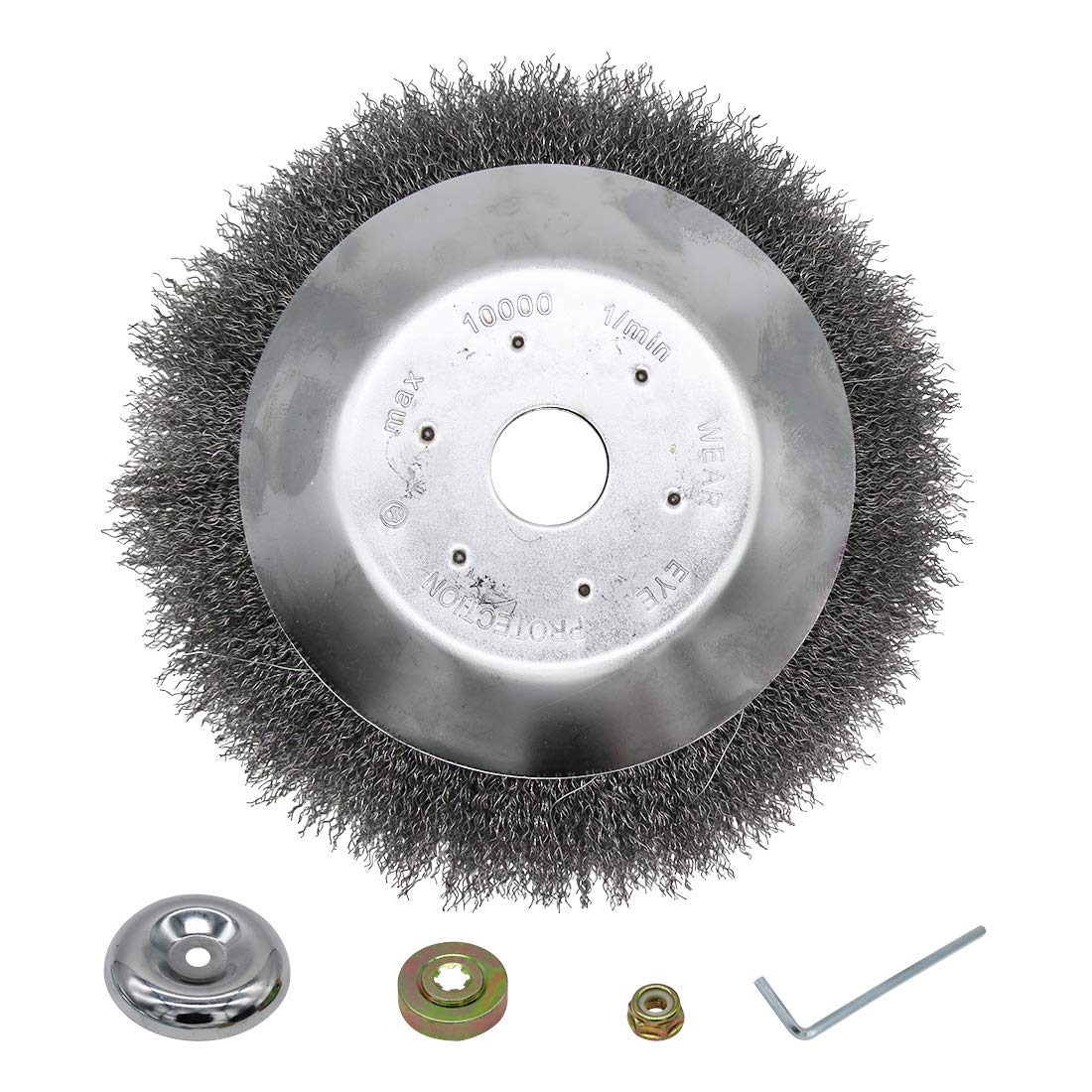 Buy CZS 8 inch Derusting Weeding Wheel Tray Wire Wheel Steel Brush