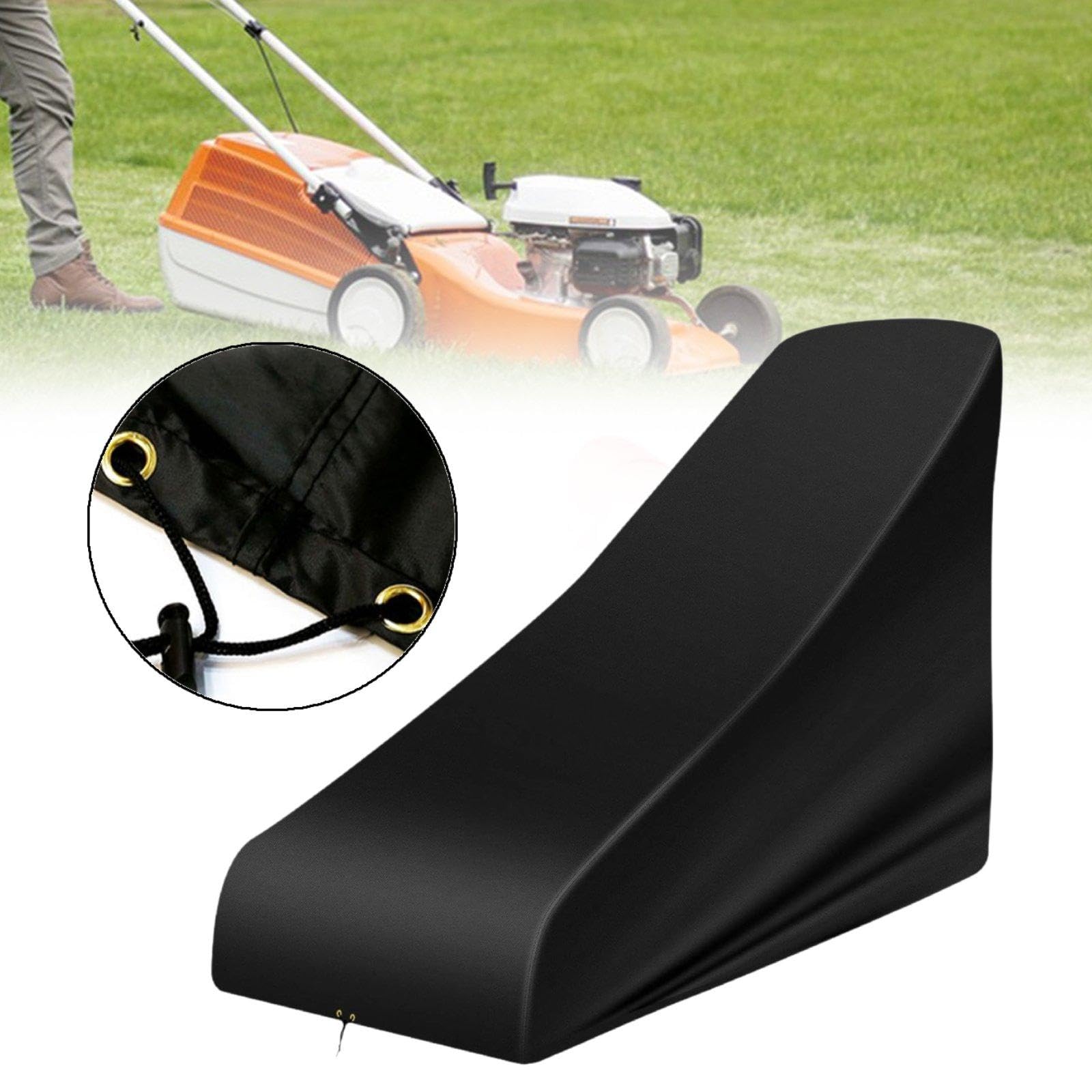 Cubierta para Cortacésped Protector Funda Exterior Empuje Bolsa Resistente Impermeable Oxford Adecuada para Guardar Maquinaria Jardín Áreas Exteriores, L