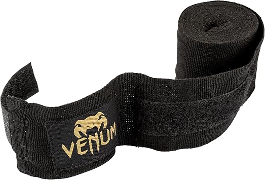 Venum Kontact Boxing Hand Wraps - Black/Gold, 180 in