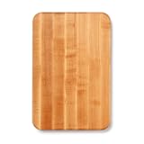 Chop-N-Slice Series Rectangular Wooden Maple Cutting Board 18”x12” – 1&period;25” Thick&comma; 8-lb Reversible Butcher Block with Eased Corners&comma; Edge-Grain & Finger Grips – Made in the USA