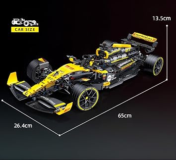Technik F1 RS20 Racing Car Building Blocs Set – 1650PCS 1:8 Supercar Bricks Kit for Adults, Display Model, Home Office Decor, DIY Engineering Gift for F1 Fans and Boy Man