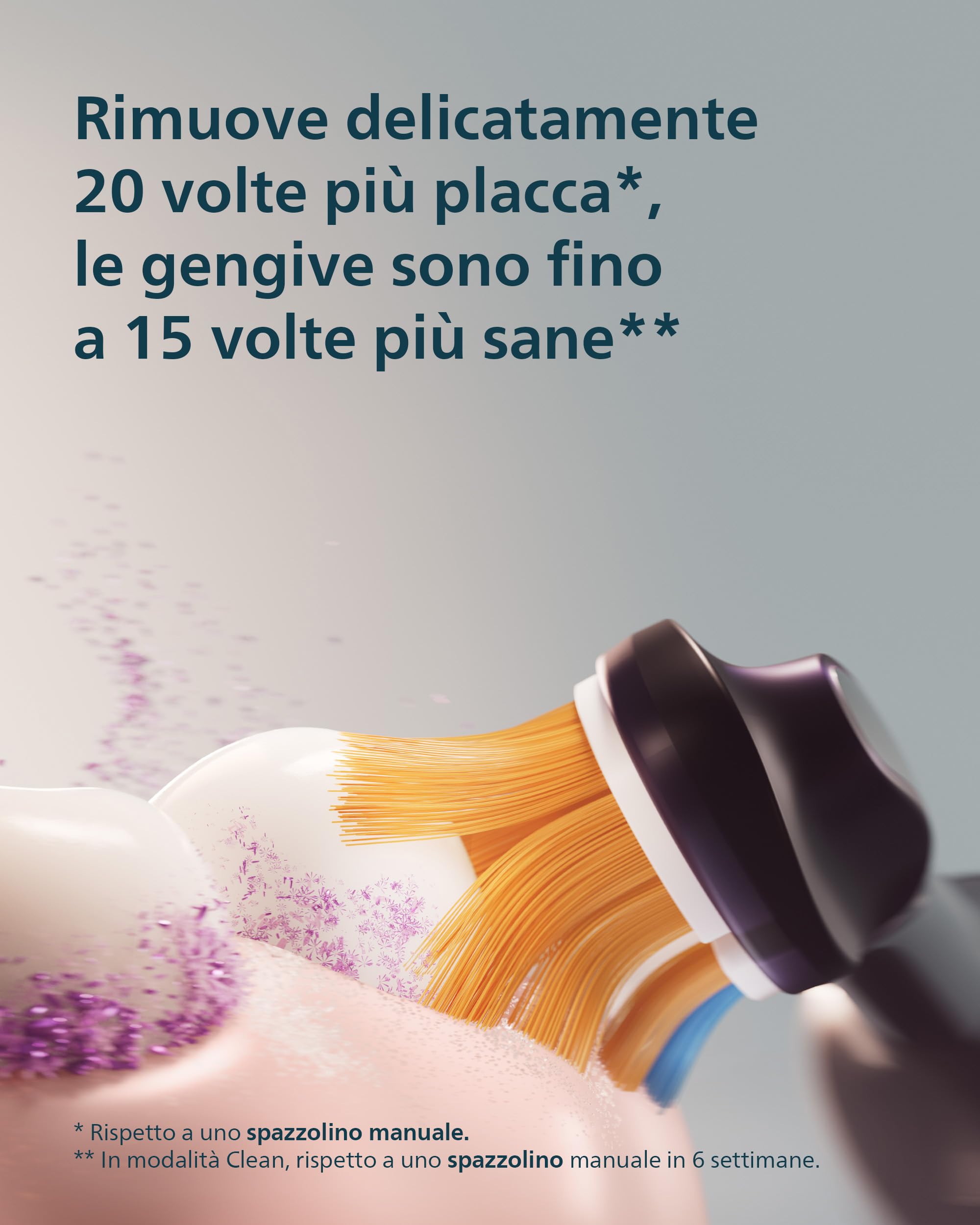 Philips Sonicare Next-Generation DiamondClean 9900 Prestige Spazzolino elettrico - con SenseIQ, Feedback di copertura totale, Feedback di pressione, 24 impostazioni, nero quarzo, HX9813/92