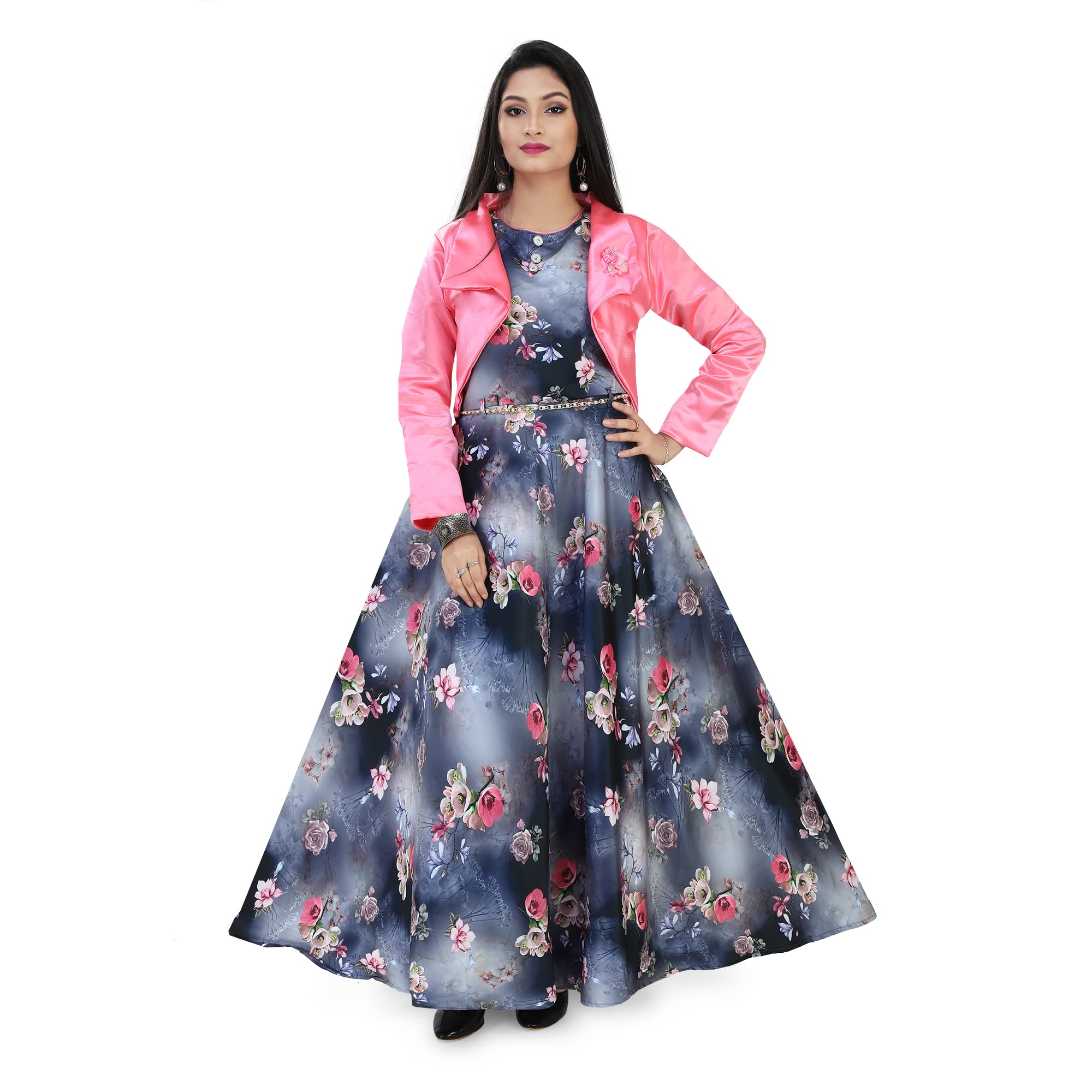 Sree RADHEFrock Dress With Jacket