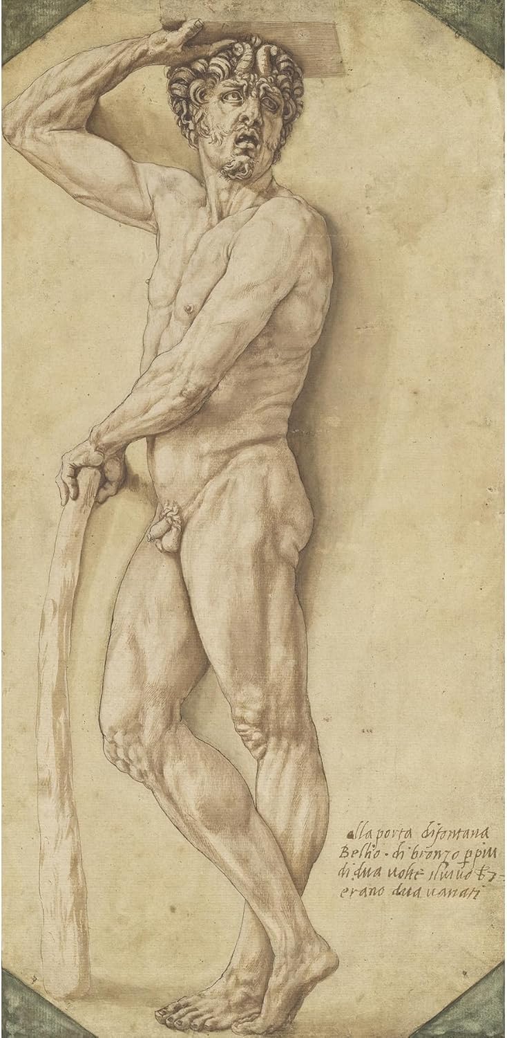 ArtDirect A Satyr (1544-1545) Unframed Art Print Giclee Poster by Benvenuto Cellini - Ready for Framing with Customization Sizes 5x10, 7x14, 10x20, 18x36, 23x48 and 29x60 inches