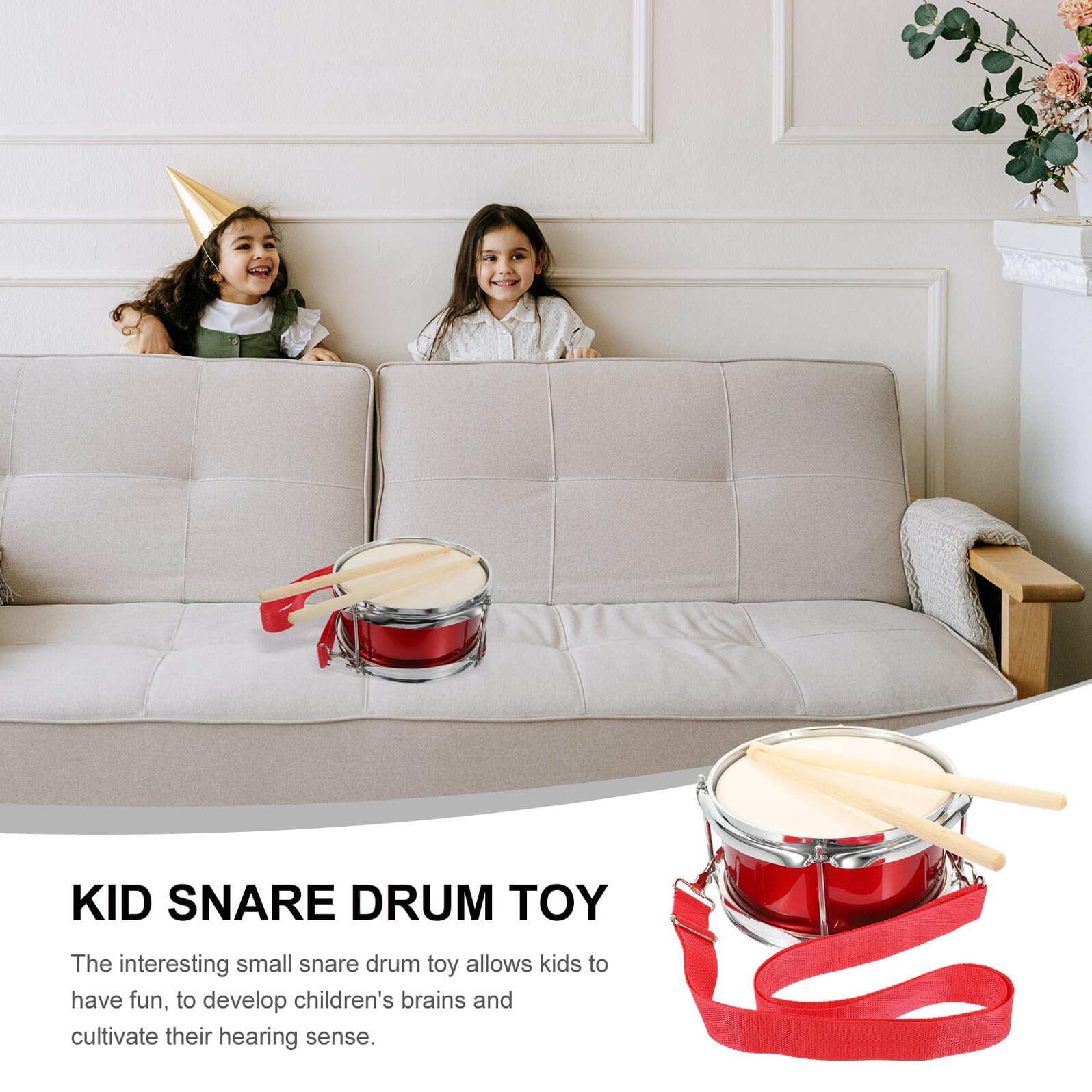 ifundom Baquetas Profesionales de Metal y Madera para Caja de Percusión Infantil, Instrumento Musical para Niños Principiantes Que Fomenta el Ritmo la Confianza