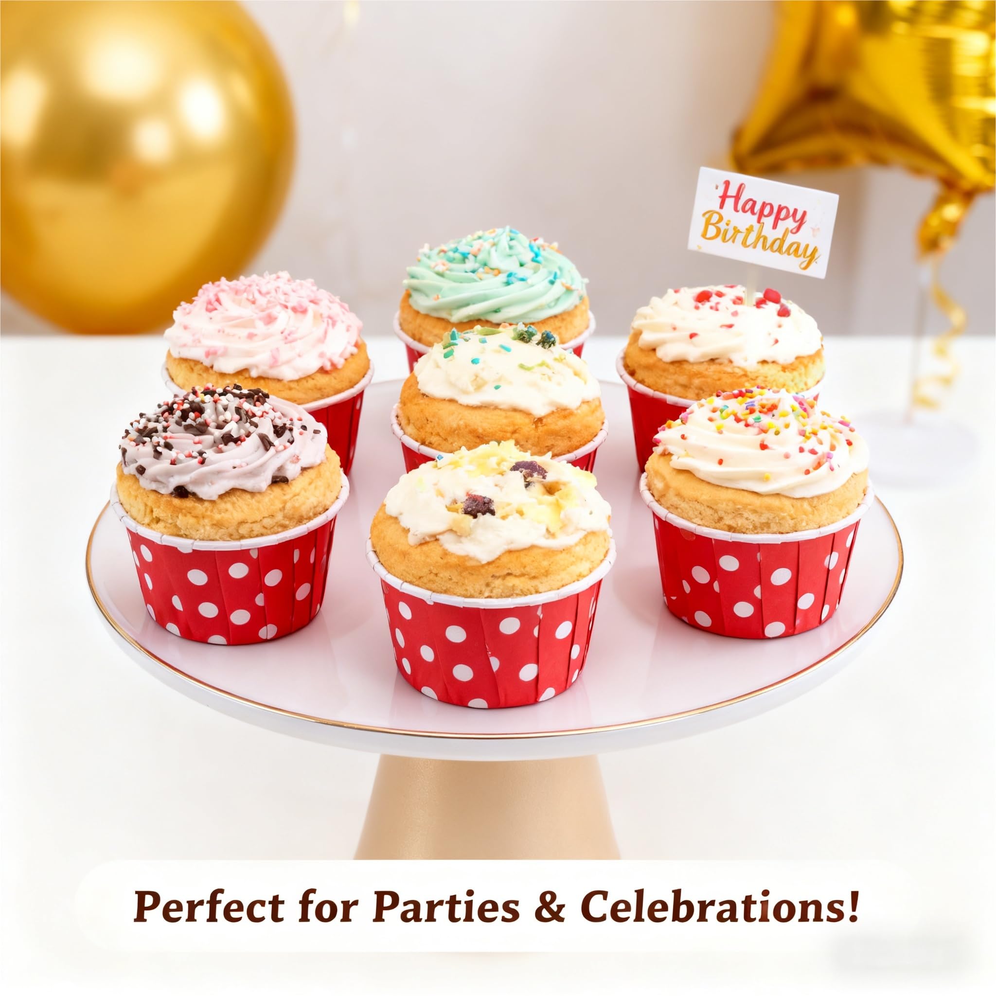 Pirottini per Muffin, 100 Pezzi Pirottini di Carta per Muffin Multicolore Pirottini Cupcake per Cottura Dolce al Forno per Cupcake per la Cottura, Dolci, Feste, Compleanni, Matrimoni