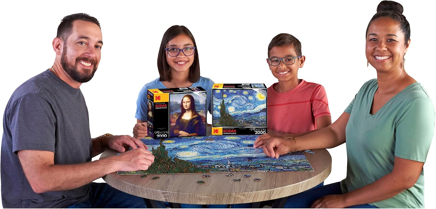RoseArt - Kodak Premium Masters - The Starry Night by Vincent Van Gogh - 2000 Piece Jigsaw Puzzle for Adults
