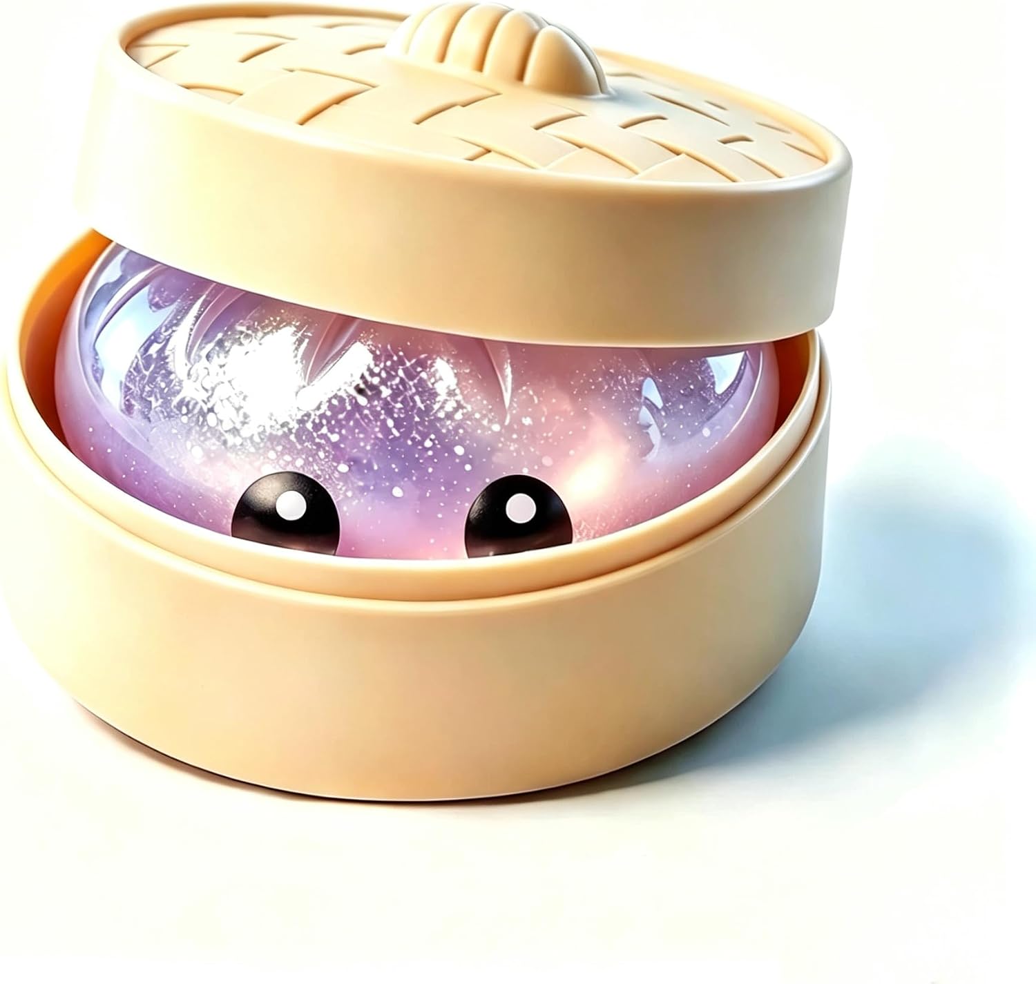 Mystery Dumpling Squeeze Toys Stress Balls Sensory Toy Soft Squeeze Decompression Dough for Adults (Glitter Purple)