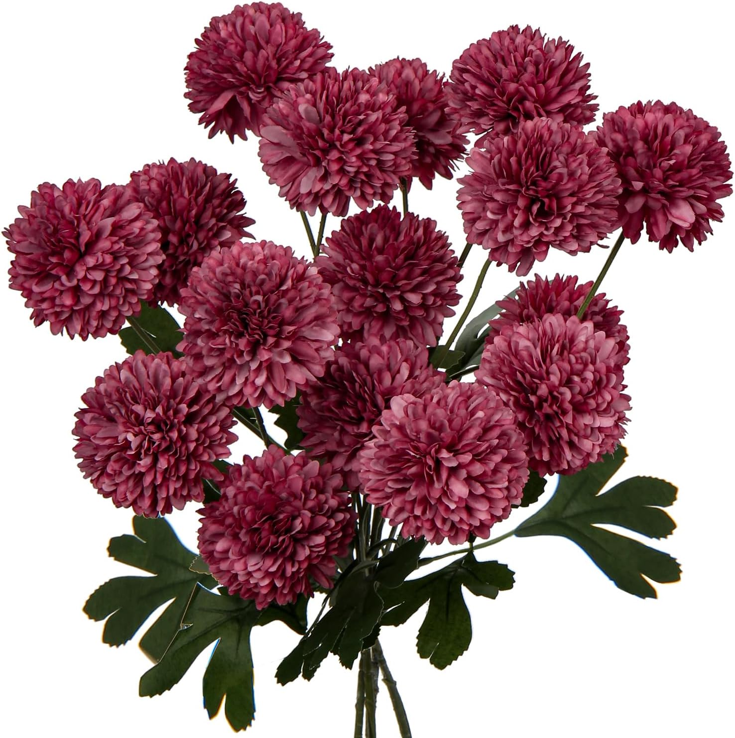 23 inch Tall Chrysanthemum Fake Mums Flowers for Decoration Rustic Flowers Artificial Chrysanthemum Flower Arrangement for Home Office Wedding Table Decor- Fake Purple Flowers Faux Mum 4 Pack