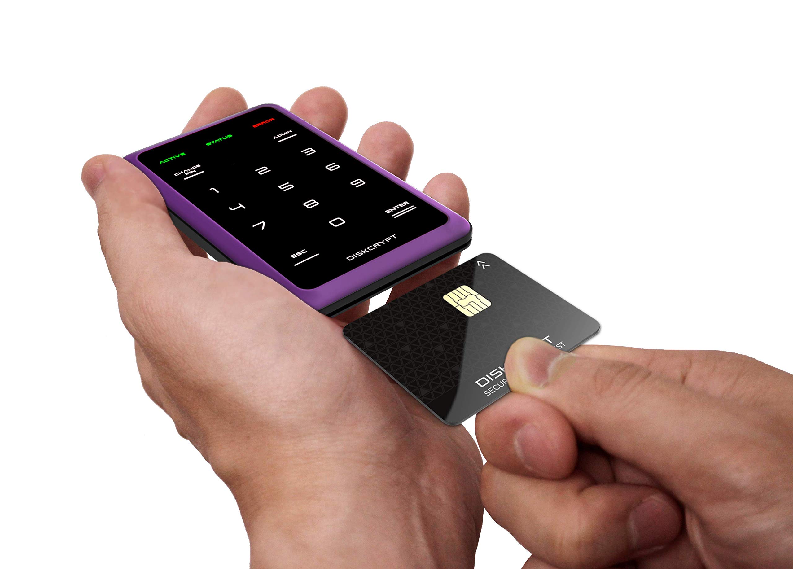 DiskCrypt M10 Ultra-Slim Encrypted SSD with 2FA (512GB, Mystic