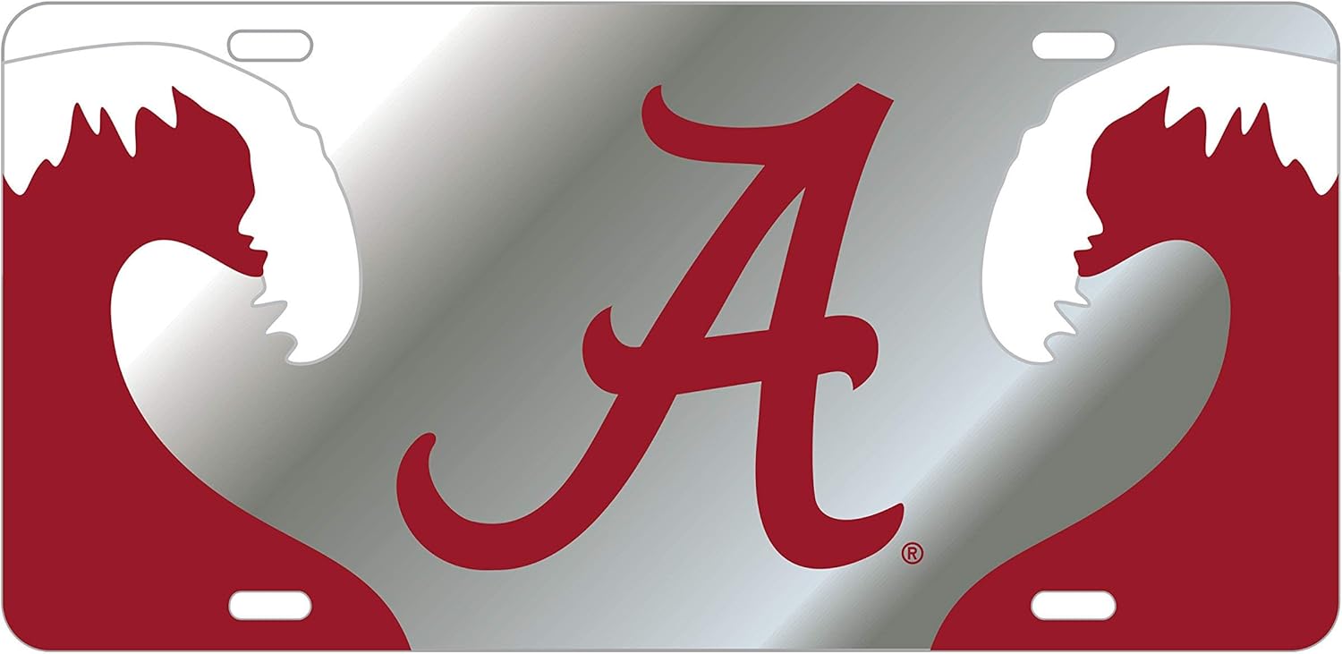 Alabama Crimson Tide Laser Inlaid Mirror License Plate