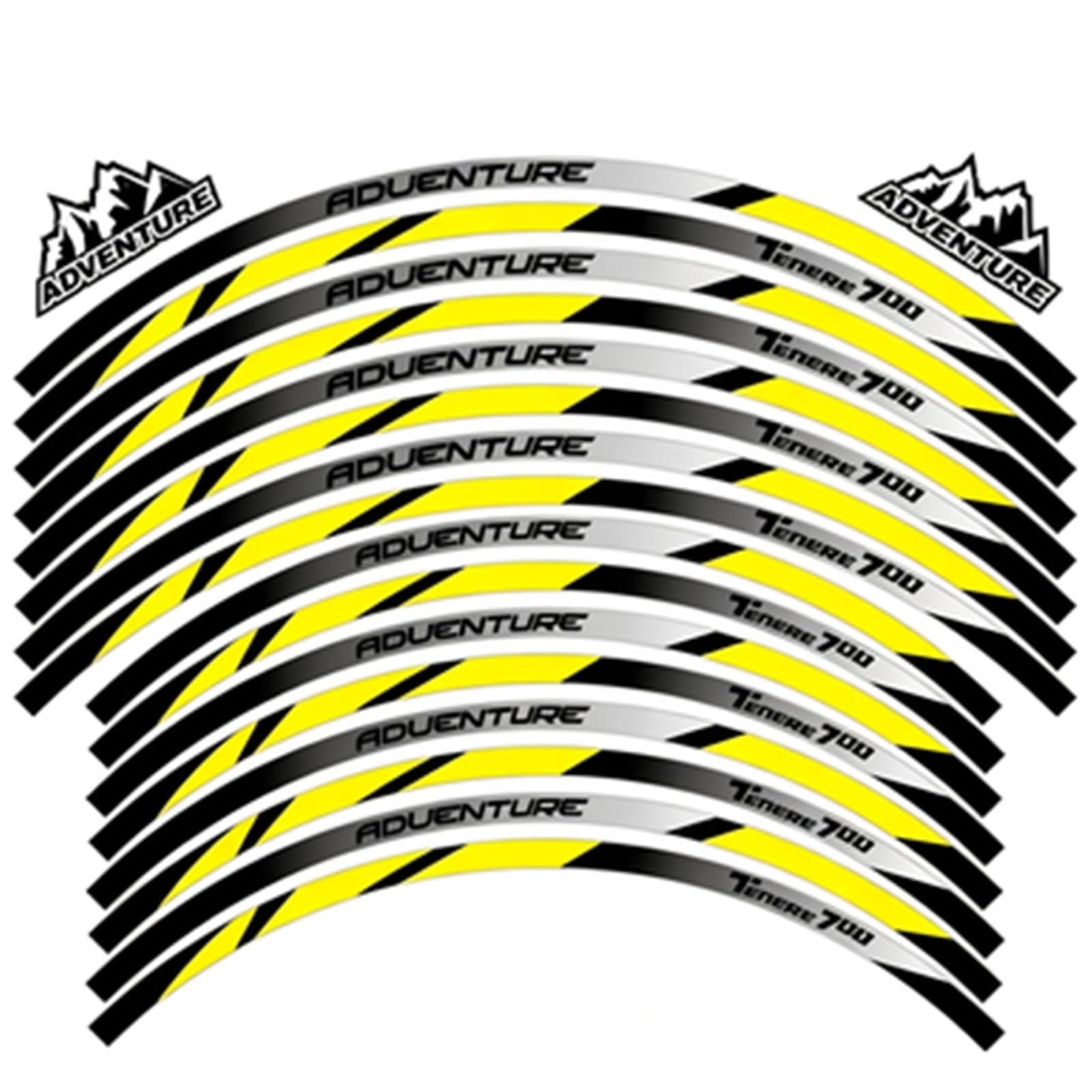 Motorcycle Wheel Sticker Motocross Rim Stripe Decals for Yamaha for Tenere 700 for Tenere700 XT700 XT 21/18 Motorbike