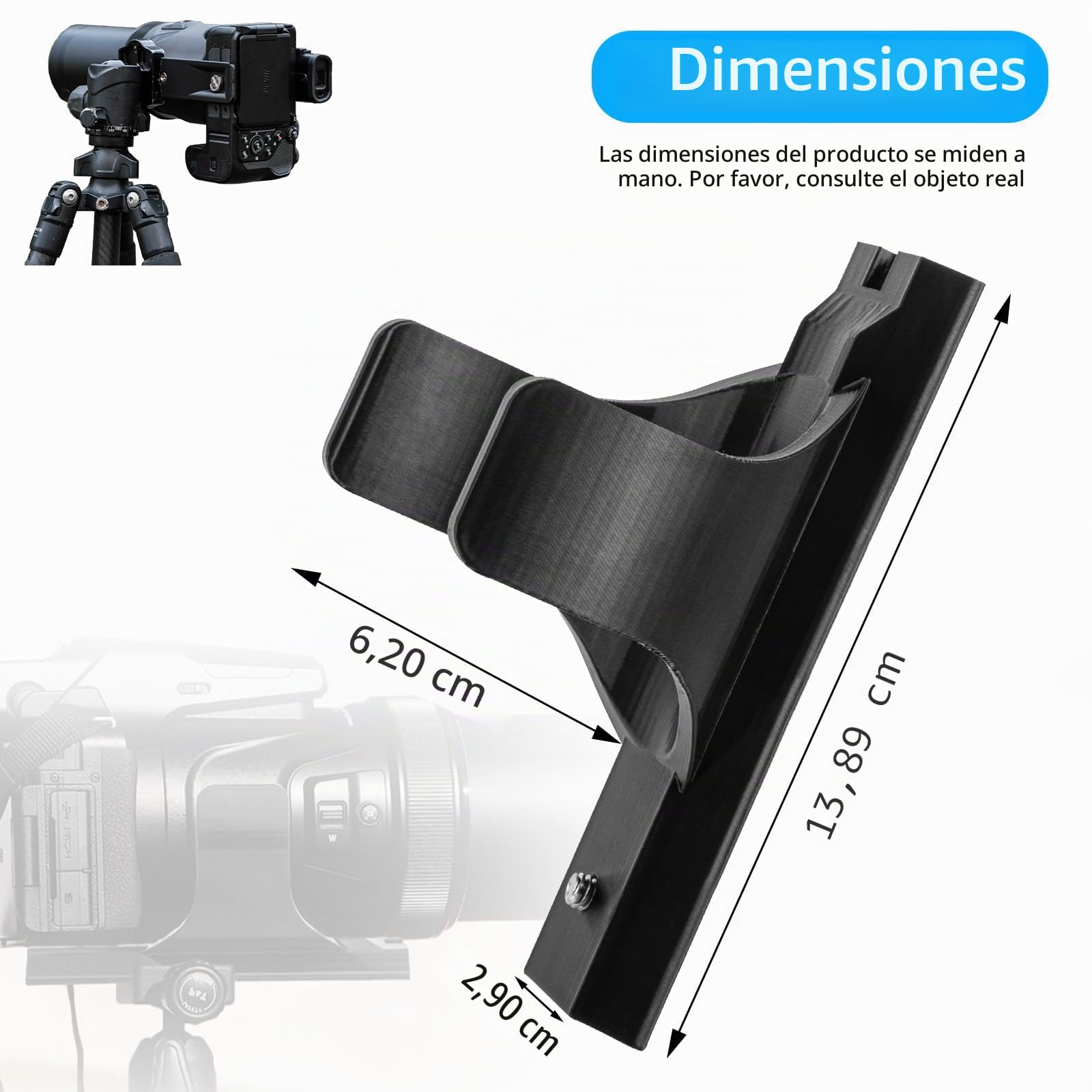Placa de liberación rápida Arca Swiss, soporte de cámara, compatible con Nikon P1000/P1100, placa base extendida para un mejor equilibrio y estabilidad