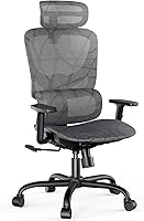 Vista 1 de NOBLEWELL Silla de oficina ergonómica de malla con ajuste flexible, soporte lumbar, silla de computadora de escritorio con respaldo alto