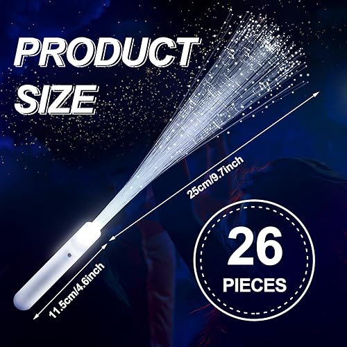 Miniatura 8 de Varita de fibra óptica LED de 68 piezas a granel, luces blancas de boda, palitos de hadas, barra mágica súper brillante con 3 modos de luz para