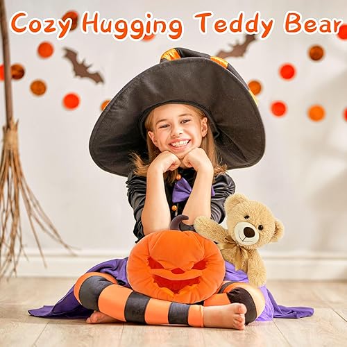 Miniatura 5 de MorisMos Oso de peluche, 2 piezas de peluche de calabaza de peluche, decoración para niños y niños