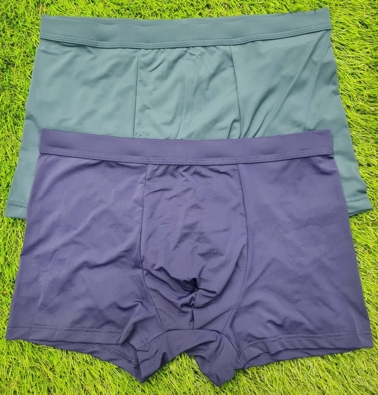 Nimai Creation Men’s ice Silk Underwear Seamless Underwear, Summer ice-Feel Breathable Boxer Shorts Multicolor (Pack of 3) (L)