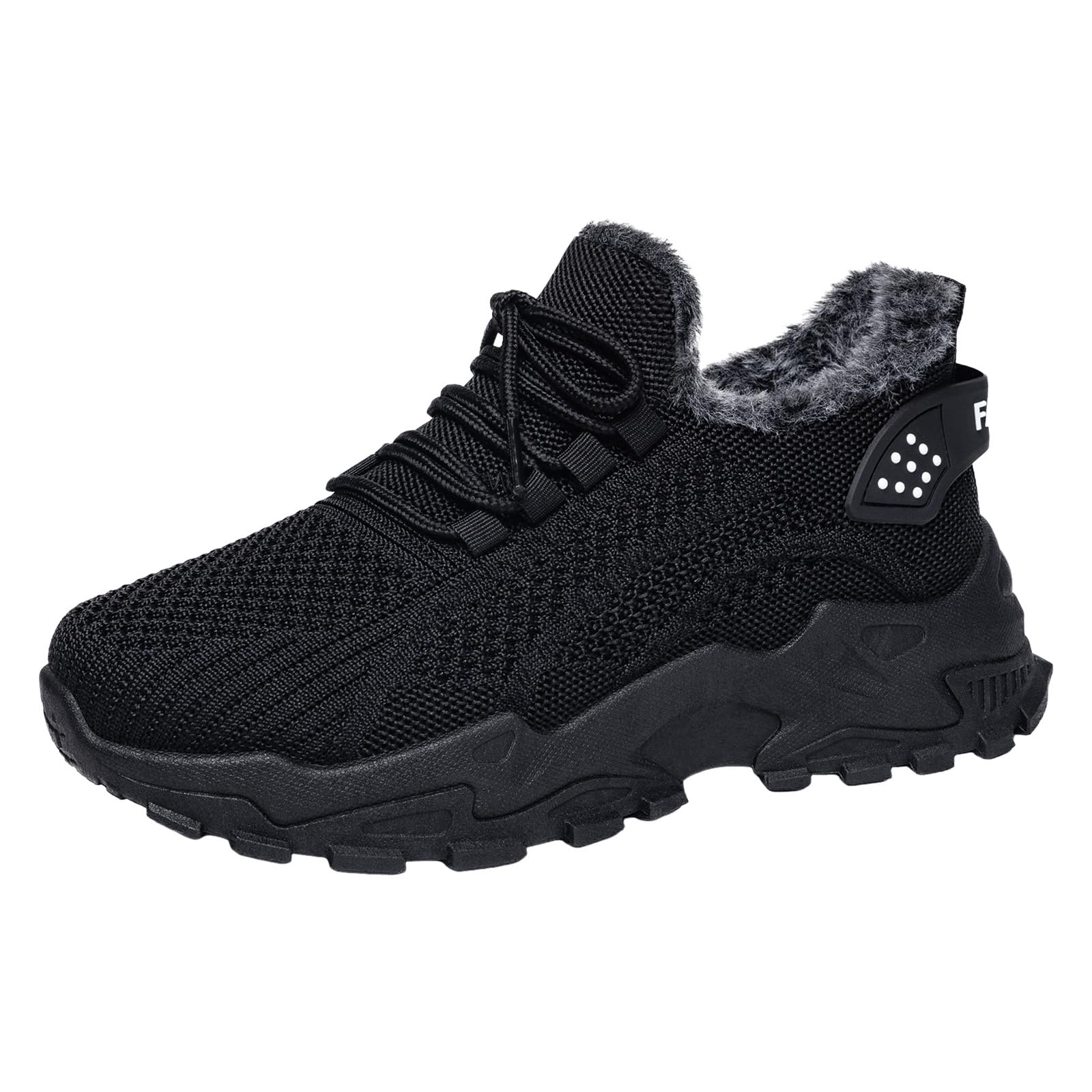 Womens Warm Comfortable Breathable Shoes Winter Sneakers Warm Snow Boots Outdoor Slip On Anti-Slip Fleece Lined Ankle Boots