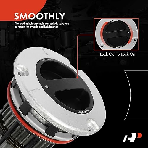 Miniatura 3 de A-Premium 2 piezas delantero izquierdo y derecho 4WD accionador de buje de bloqueo manual, conjunto de eslabones de eje compatible con Ford F-250