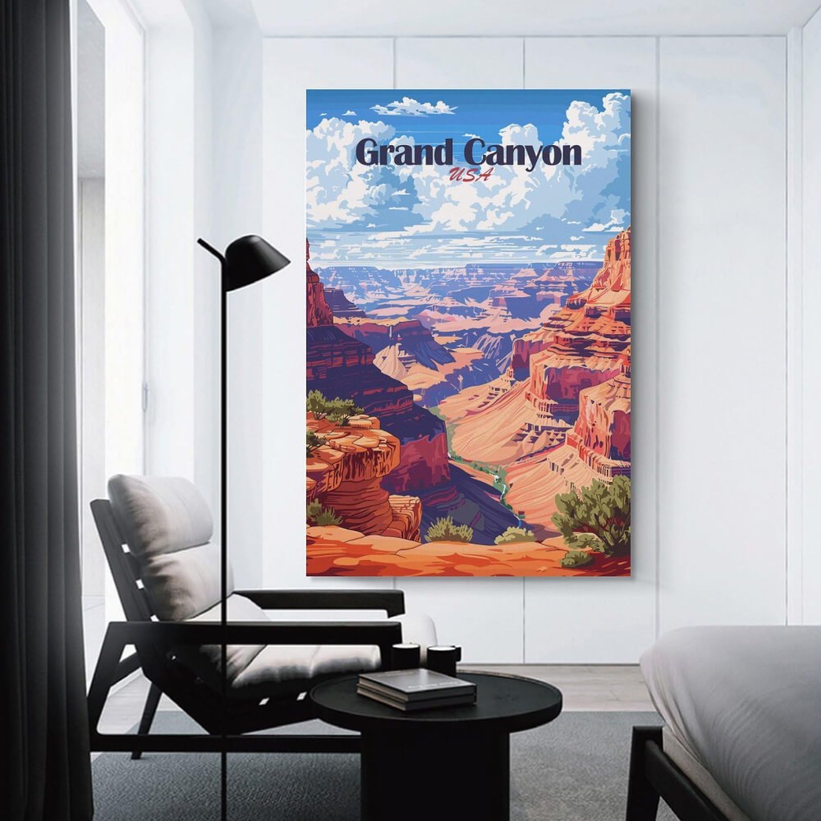 Junmoney Unframe-Style-5-2 Grand Canyon Usa Travel (2) Decorative Wall Artwork 08X12inch(20X30cm), For Front Hall, Corridor Or Welcome Spaces, Decorative Wall Art For Narrow Spaces