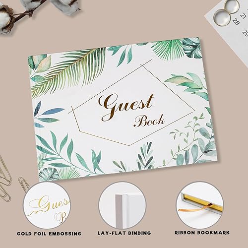 Miniatura 8 de Cherrich Libro de invitados de boda, libro de registro para recepción de boda, registro de baby shower, libro de visitas Polaroid con bordes dorados