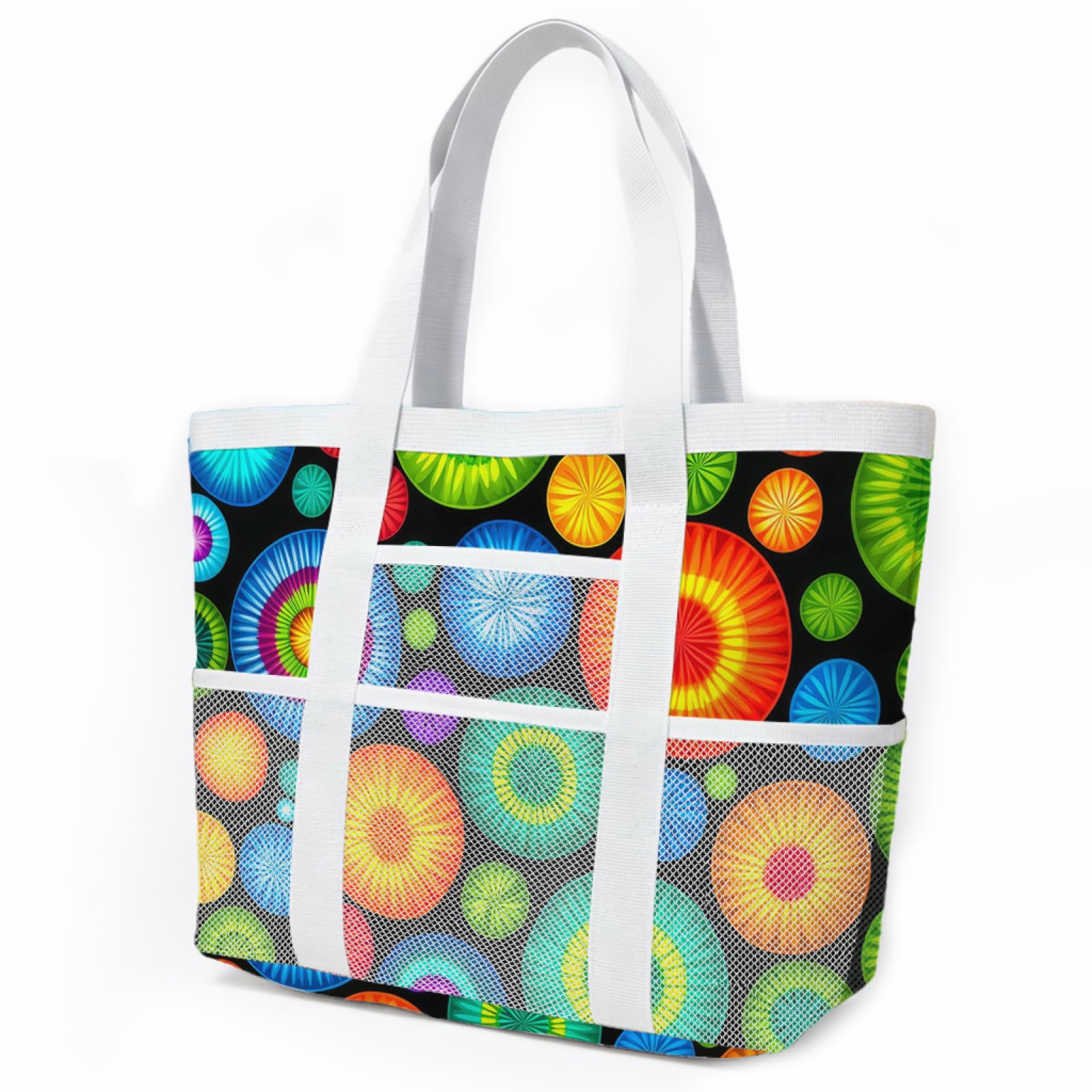 Strandtasche Strandtasche mit Reißverschluss Handtaschen Beach Bag Handbag Faltbar Einkaufstasche Sandschutz Strandtaschen Badetasche Strand Tasche Pool Bag