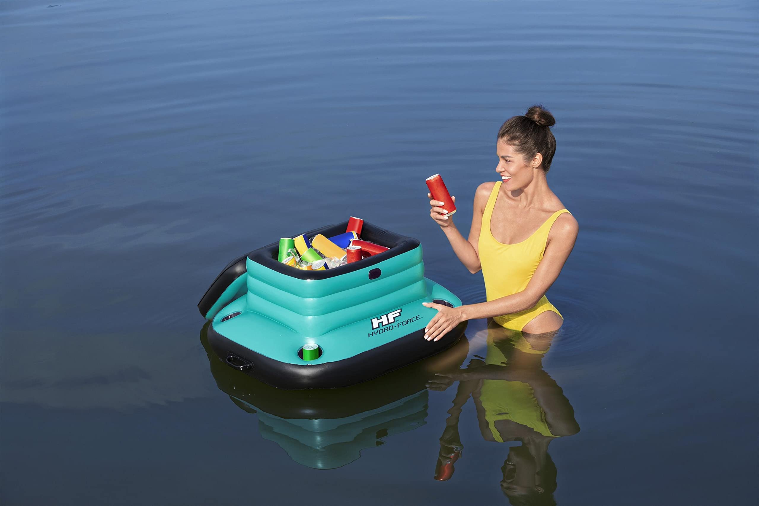 Bestway H2OGO! Cooler inflável Glacial Sport com tampa anexada | 4