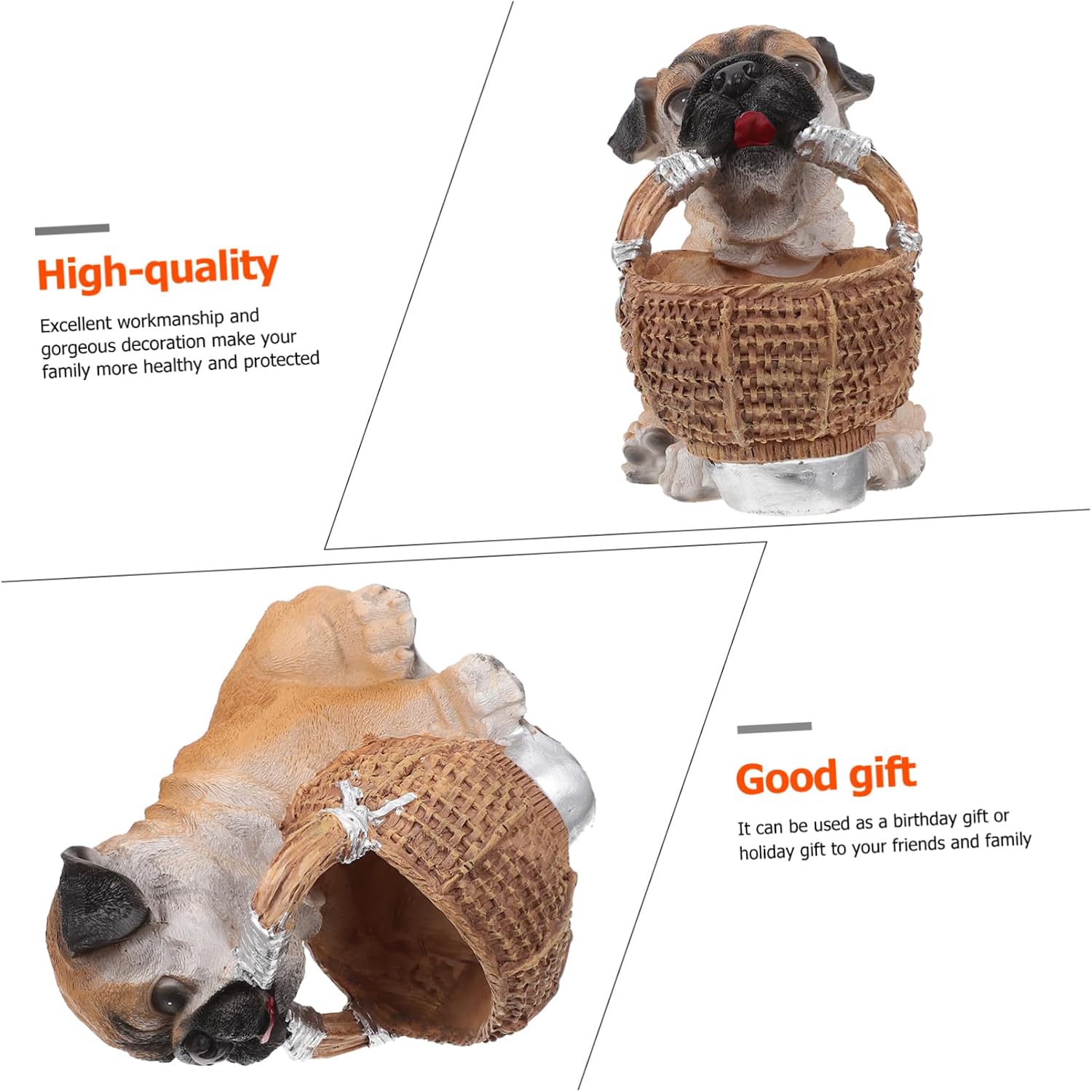 Holibanna 1Pc Creative Puppy Key Holder Basket Adorable Resin Dog Ornament for Home Unique Storage for Keys and Sundries for Holidays and Special Occasions