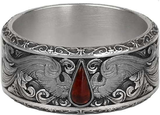 Starforged Blood Angels of Sanguinius Space Marines Mens Fashion Jewelry Sterling Silver Gold Rings