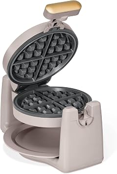 LUGBAR Rotating Belgian Waffle Maker Drew Barrymore Porcini Taupe
