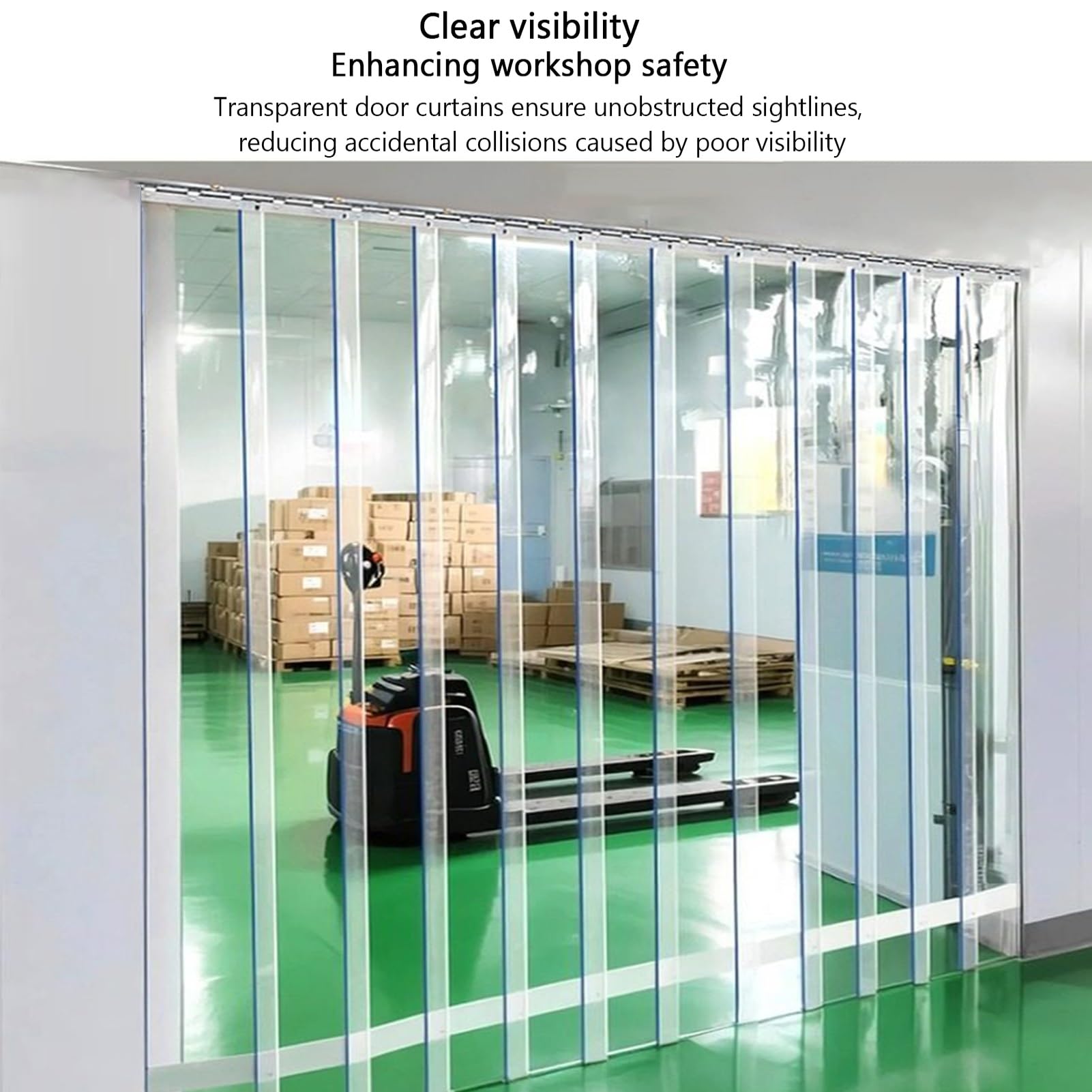 PVC Rideaux à Lamelles Bandes Porte Plastique Isolation Thermique Rideau Lanières Cuisine et Salle à Manger(135x250cm/53.15x98.43in)