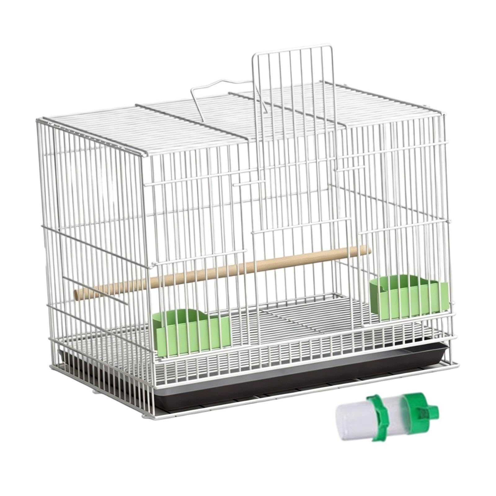 Amazon | KLKCMS 鉄製のインコ用ケージ（餌入れ付き）、ペット