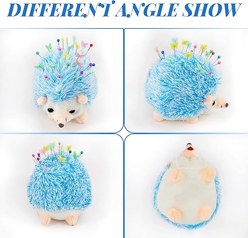 Miniatura 8 de SolidGnik Juego de 2 alfileres de costura de erizo con 200 piezas para coser proyectos de bricolaje, decoración de joyas, modista