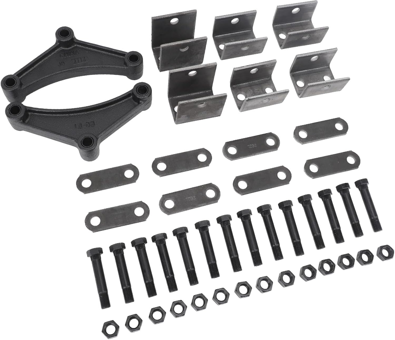 Axle Hanger, Trailer Tandem Suspension Kit Compatible with 1 3 4in Wide Double Eye Springs, 3500 7000 Lb Axles