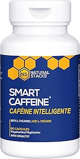 Natural Stacks Smart Caffeine Brain Supplement w/ L-Theanine & Natural Caffeine From Green Coffee Beans - 60 Servings (60c...