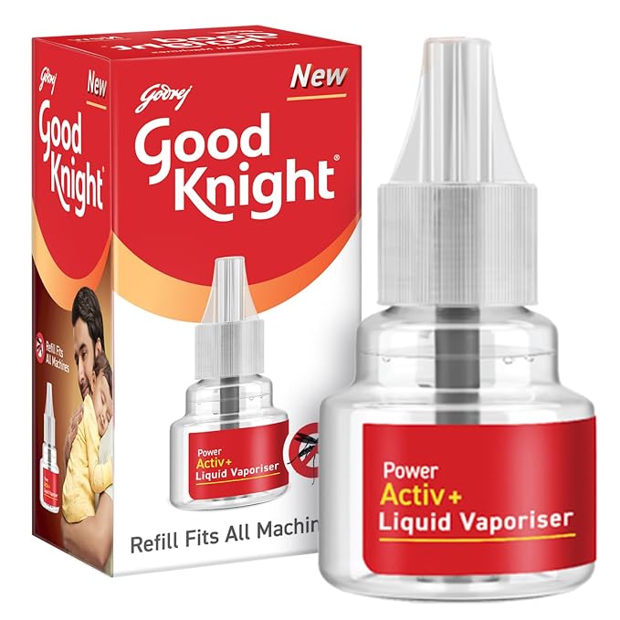 Good knight Power Activ+ Liquid Vaporiser – Pack of 1 (45ml) | 2x Faster Than Before | Mosquito Repellent Refill | India’s Most Powerful Liquid Vaporizer