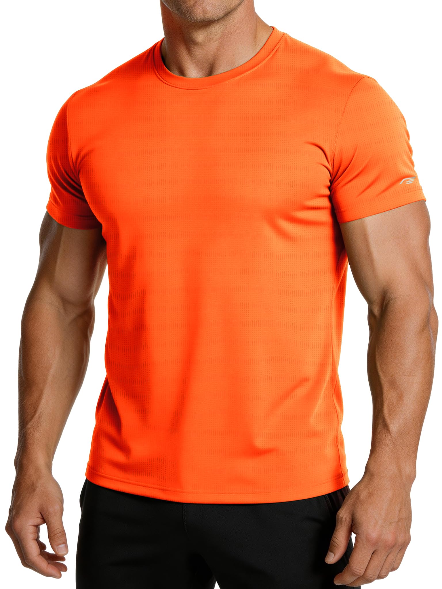 Camiseta de correr para hombre, de secado rápido, manga corta, absorbe la humedad, ropa activa, reflectante